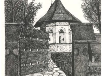 Manastirea Dragomirna 2013 Tehnica grafica Dimensiuni 30 x 40 cm